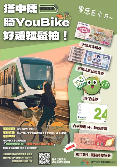 114年響應無車日活動海報