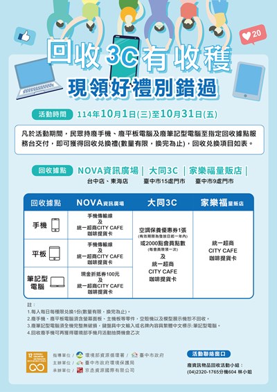 回收 3C 有收穫 現領好禮別錯過